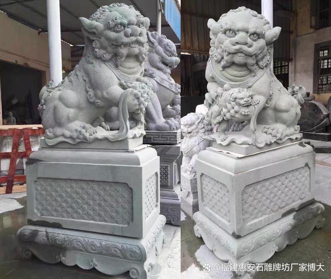 18luck石狮子在村落修建中的粉饰气势派头(图2)